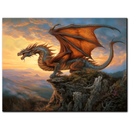 "Dragon's Cliff of Crimson and Amber" © Evelyn Hayes (www.artabsurd.com)﻿ AAA 00266 01