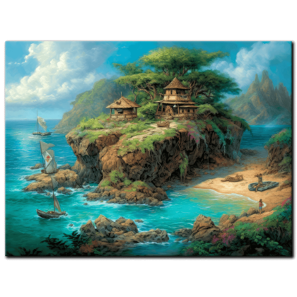 "Island Solitude in the Fantasy Realm" © Evelyn Hayes (www.artabsurd.com)﻿ AAA 00275 01