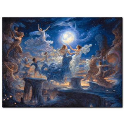 "Moonlit Sonata of Graceful Silhouettes" © Evelyn Hayes (www.artabsurd.com)﻿﻿ AAA 00282 01