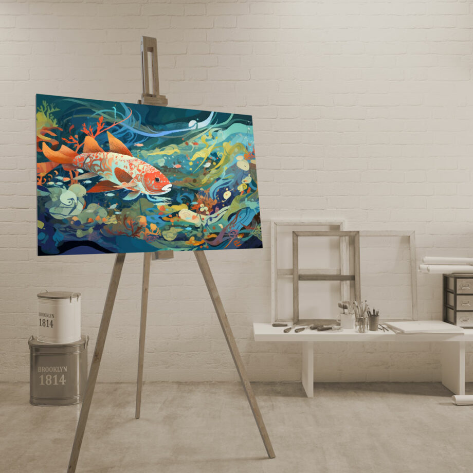 Painting “A fish doesn’t know what water is until it is on land” by Hiroto Nakamura AAA 00025 03