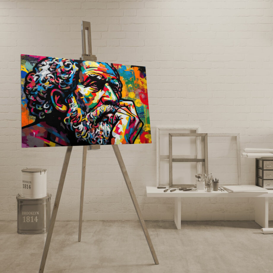 Painting “Aged Colors The Vibrant Saga of a Bearded Man” by Mateo Torres AAA 00131 03