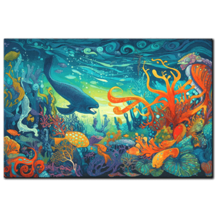 Painting “Aquatic Tapestry” by Malik Diouf AAA 00079 01