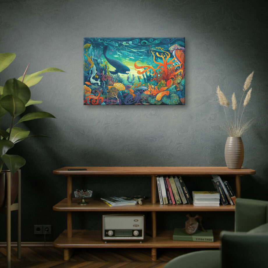 Painting “Aquatic Tapestry” by Malik Diouf AAA 00079 06