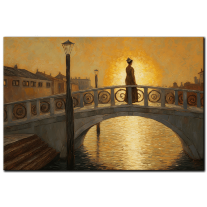 Painting “Bridging Sunsets Romantic Solitude” by Sofia Moretti AAA 00058 01