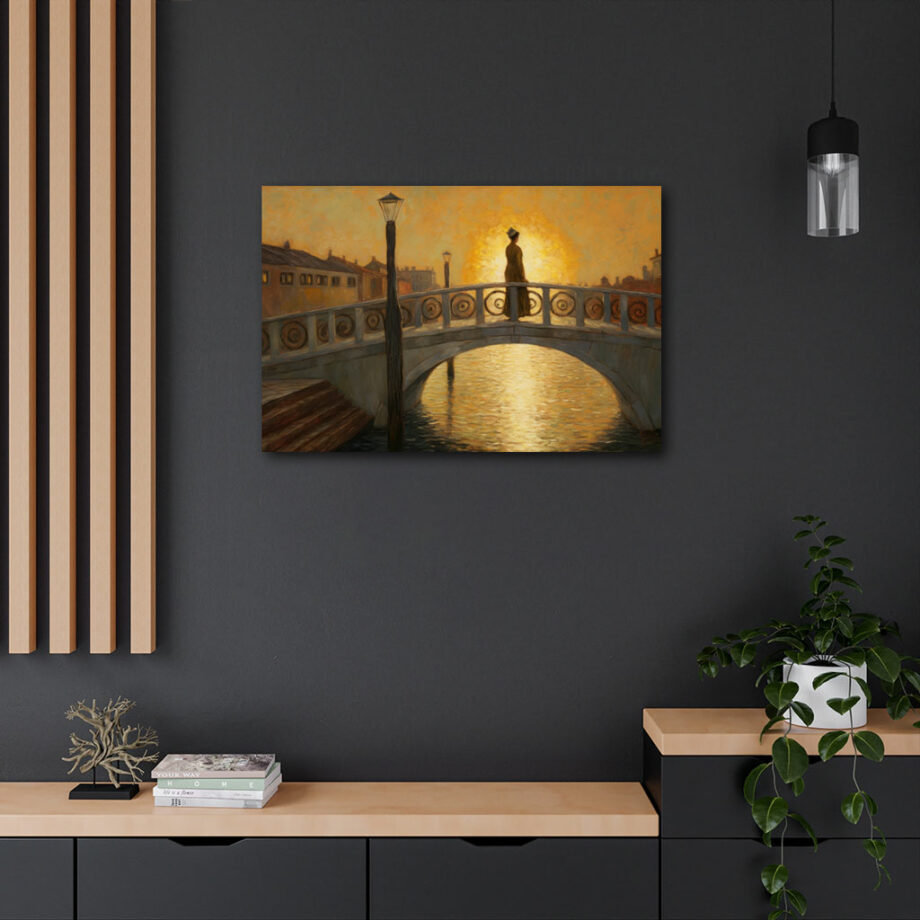 Painting “Bridging Sunsets Romantic Solitude” by Sofia Moretti AAA 00058 04
