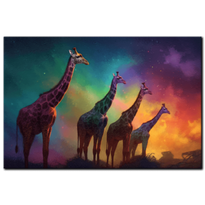 Painting “Cosmic Giraffes” by Malik Diouf AAA 00084 01
