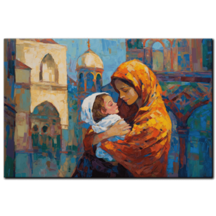 Painting “Divine Maternity The Islamic Motherhood” by Sofia Moretti AAA 00057 01