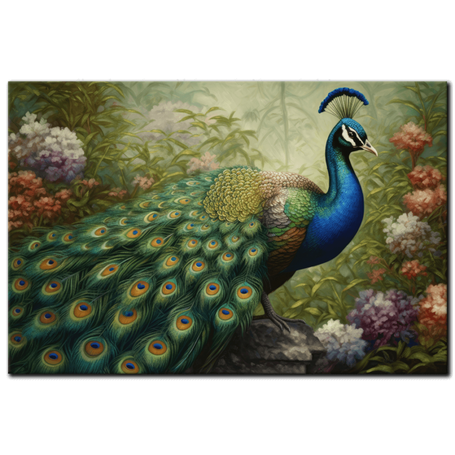 Painting “Elegance Unfurled The Peacock Tapestry” by Sofia Moretti AAA 00053 01