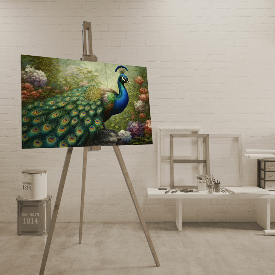 Painting “Elegance Unfurled The Peacock Tapestry” by Sofia Moretti AAA 00053 03