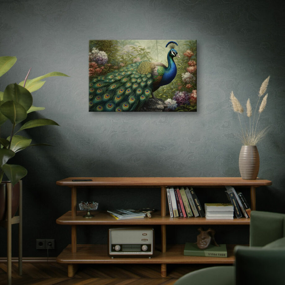 Painting “Elegance Unfurled The Peacock Tapestry” by Sofia Moretti AAA 00053 06