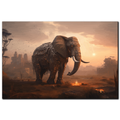 Painting “Elephant Mirage” by Malik Diouf AAA 00074 01
