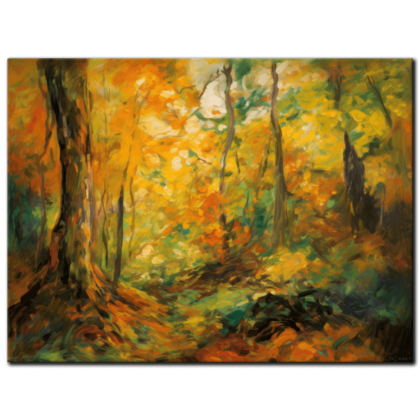 Painting “Fall’s Symphony – Expressive Strokes of Autumn’s Enchantment” by Marcel Dubois AAA 00220 01
