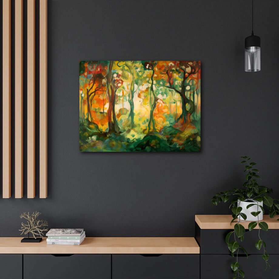 Painting “Forest Whispers – An Abstract Impression of Woodland Bloom” by Marcel Dubois AAA 00231 04