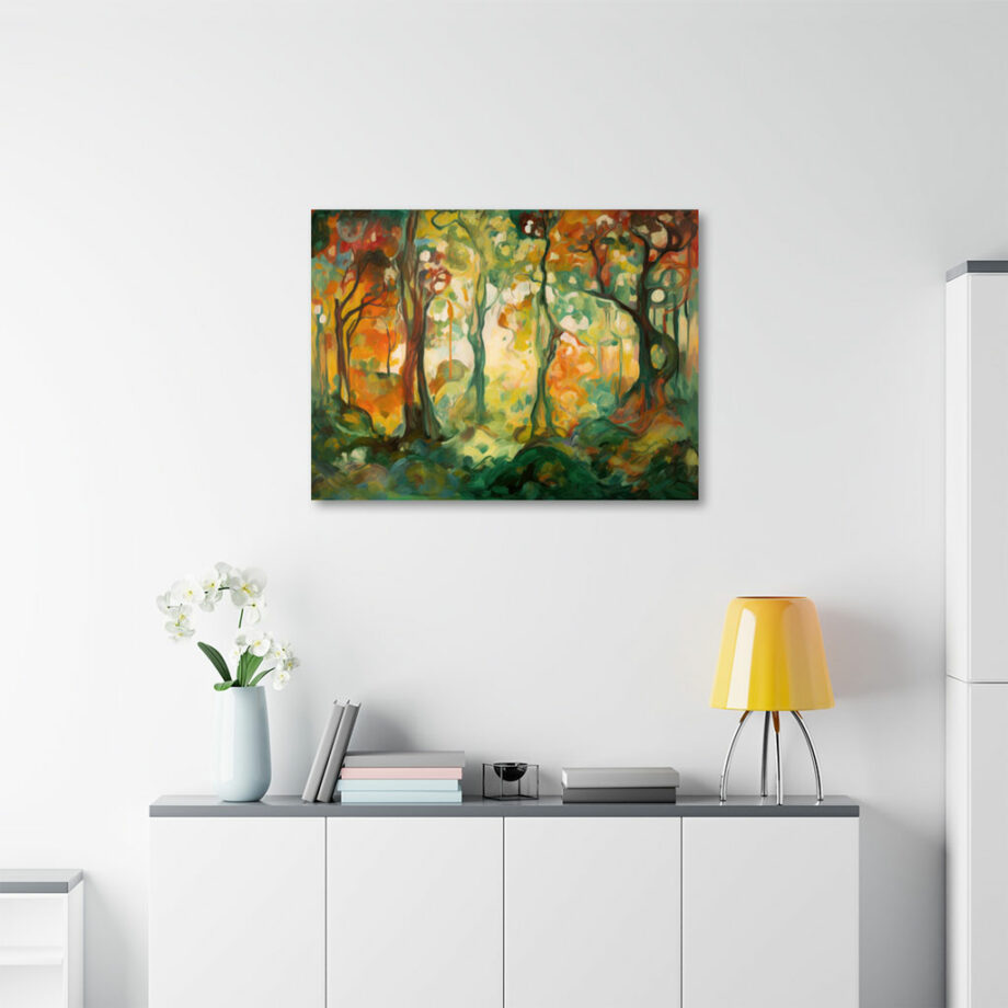 Painting “Forest Whispers – An Abstract Impression of Woodland Bloom” by Marcel Dubois AAA 00231 05