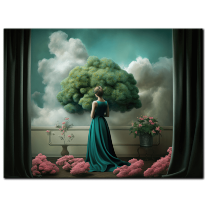 Painting “Gaze into the Emerald Dreamscape” by Luka Novak AAA 00205 01