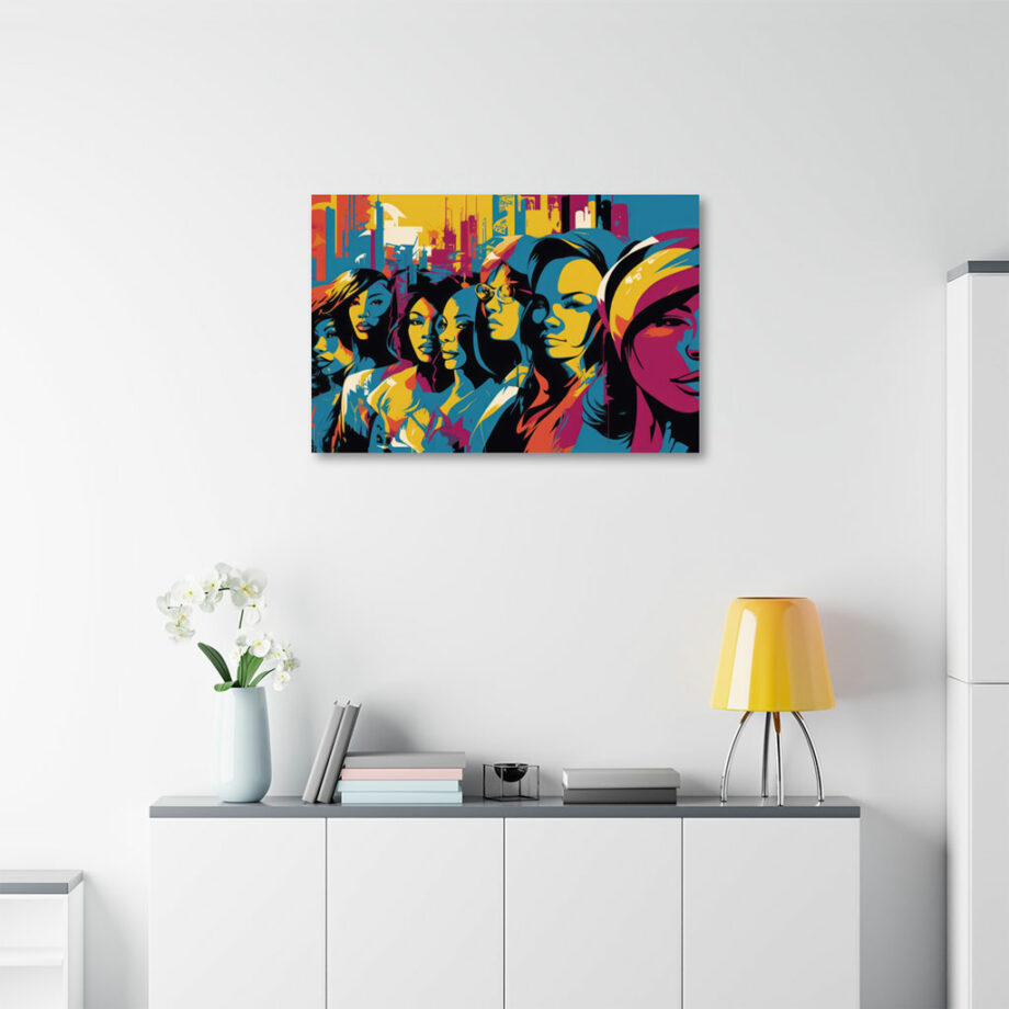 Painting “Glass City Sisterhood The Colorful Urban Ensemble” by Mateo Torres AAA 00136 05