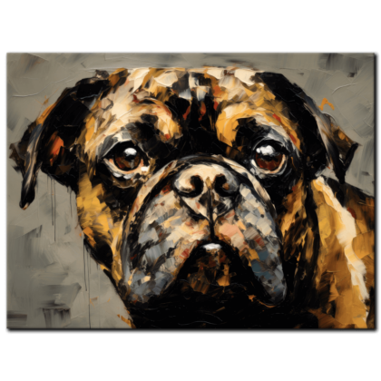 Painting “Glassed Gaze The Canine Portrait in UHD” by Wilhelm Krause AAA 00148 01