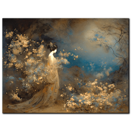 Painting “Golden Blooms in the Foreground of Solitude” by Amara Singh AAA 00182 01