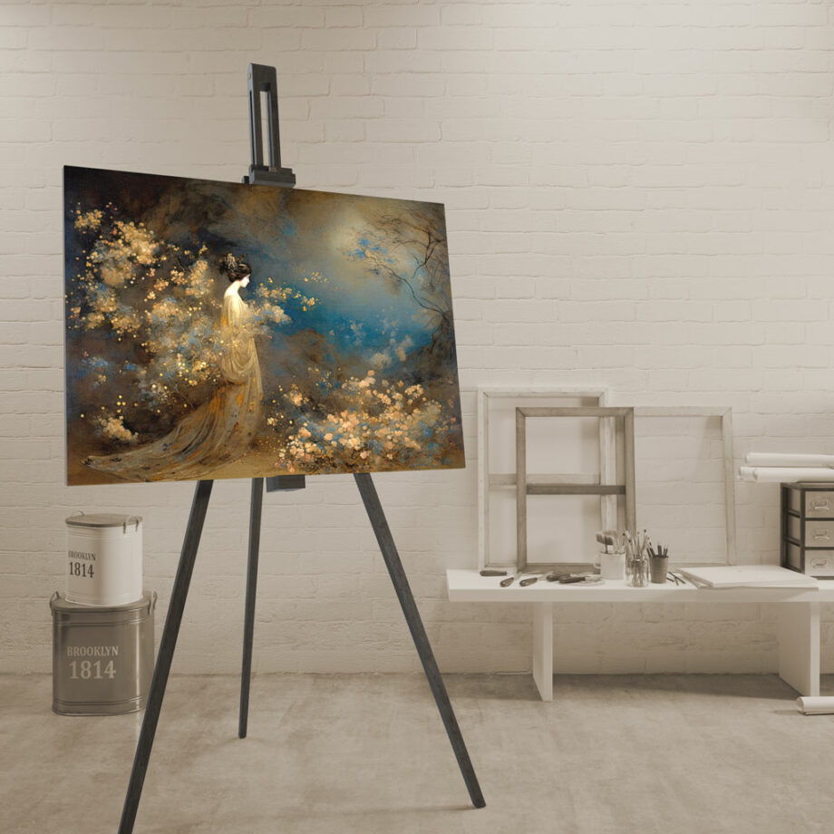 Painting “Golden Blooms in the Foreground of Solitude” by Amara Singh AAA 00182 03