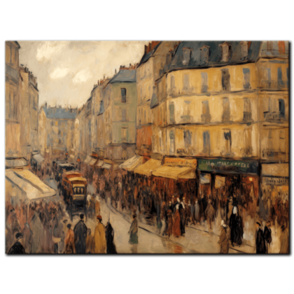 Painting “Golden Epoch – Motion Blur Panorama of Gauguin’s Paris” by Marcel Dubois AAA 00218 01