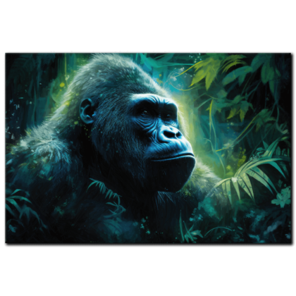 Painting “Gorilla’s Green Sanctuary” by Malik Diouf AAA 00081 01