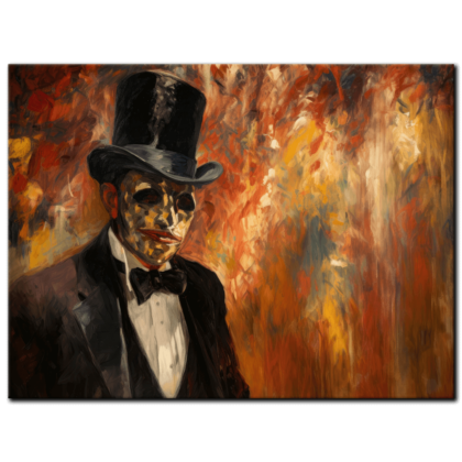Painting “Masquerade of Emotions – Impressions from a Clown’s Diary” by Marcel Dubois AAA 00219 01