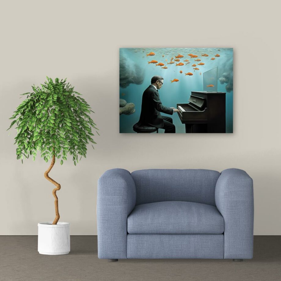 Painting “Melody under the Sea The Fish Serenade” by Luka Novak AAA 00211 02