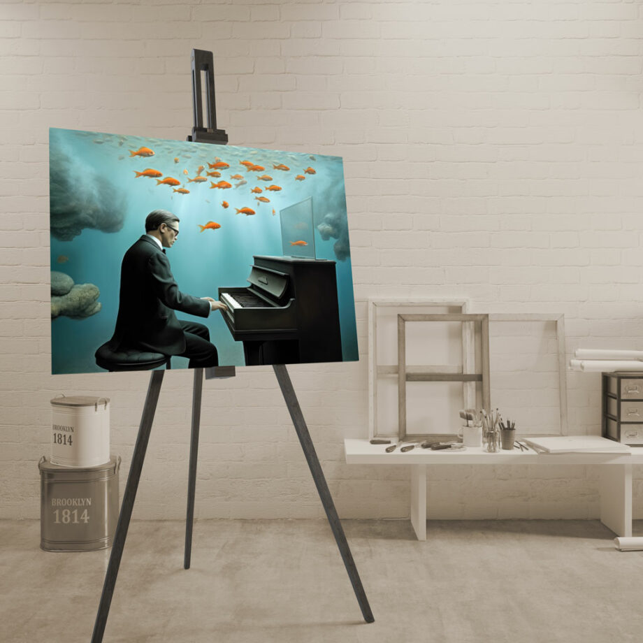 Painting “Melody under the Sea The Fish Serenade” by Luka Novak AAA 00211 03