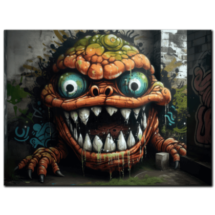 Painting “Monstrous Maw in the Fisheye’s Den” by Liam O’Connor AAA 00256 01