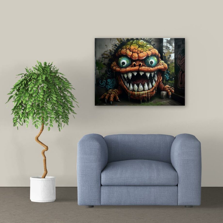 Painting “Monstrous Maw in the Fisheye’s Den” by Liam O’Connor AAA 00256 02