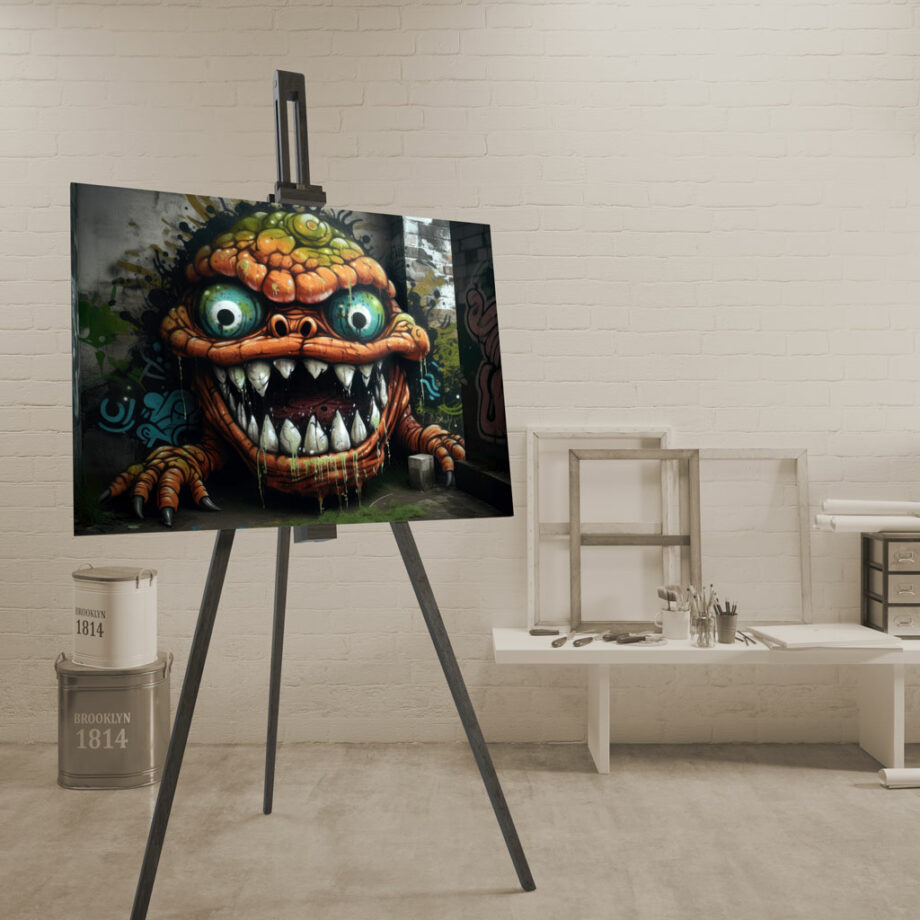 Painting “Monstrous Maw in the Fisheye’s Den” by Liam O’Connor AAA 00256 03