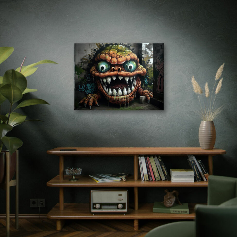 Painting “Monstrous Maw in the Fisheye’s Den” by Liam O’Connor AAA 00256 06