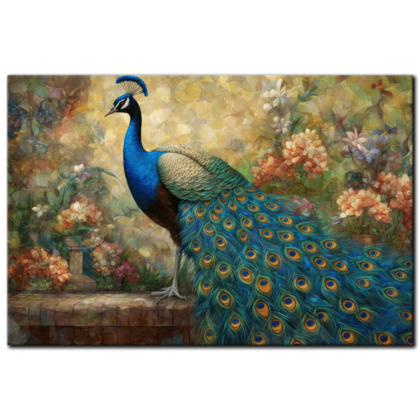 Painting “Peacock’s Paradise Floral Splendor” by Sofia Moretti AAA 00068 01