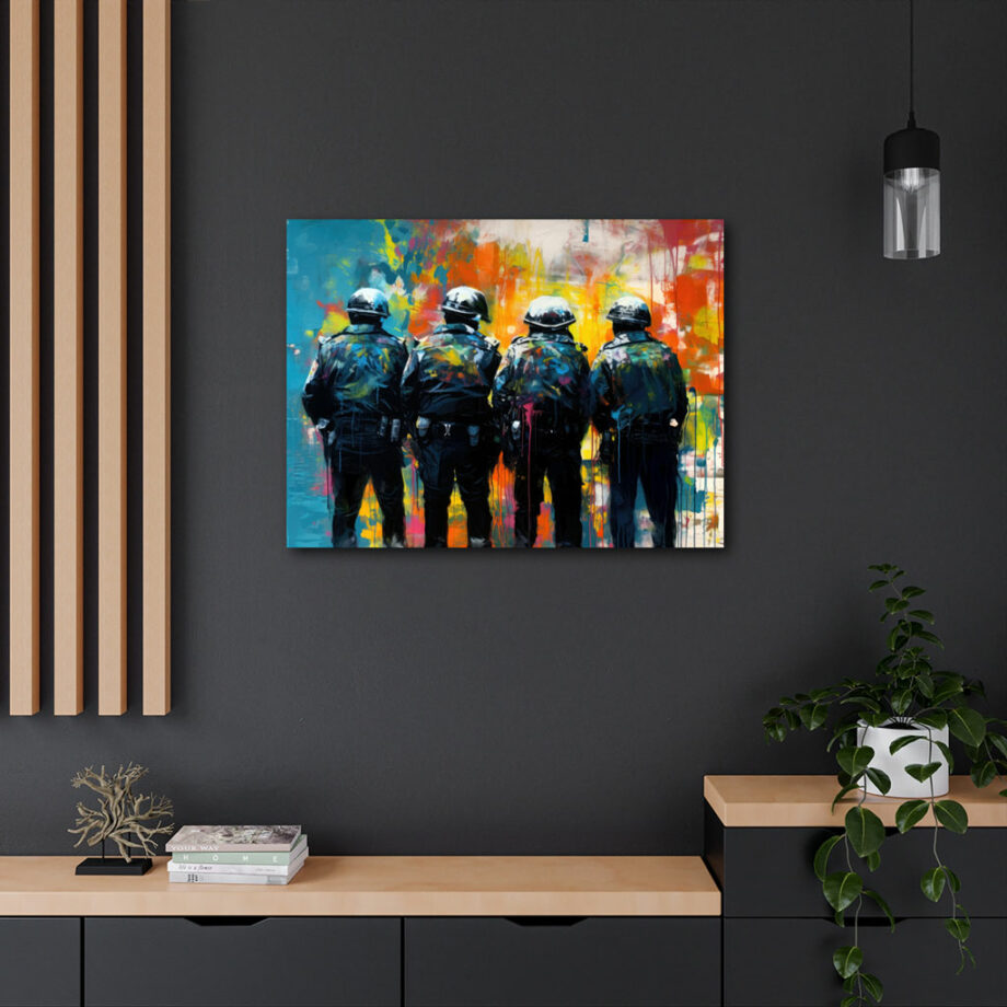 Painting “Policing Colors in a Street Art Standoff” by Liam O’Connor AAA 00252 04