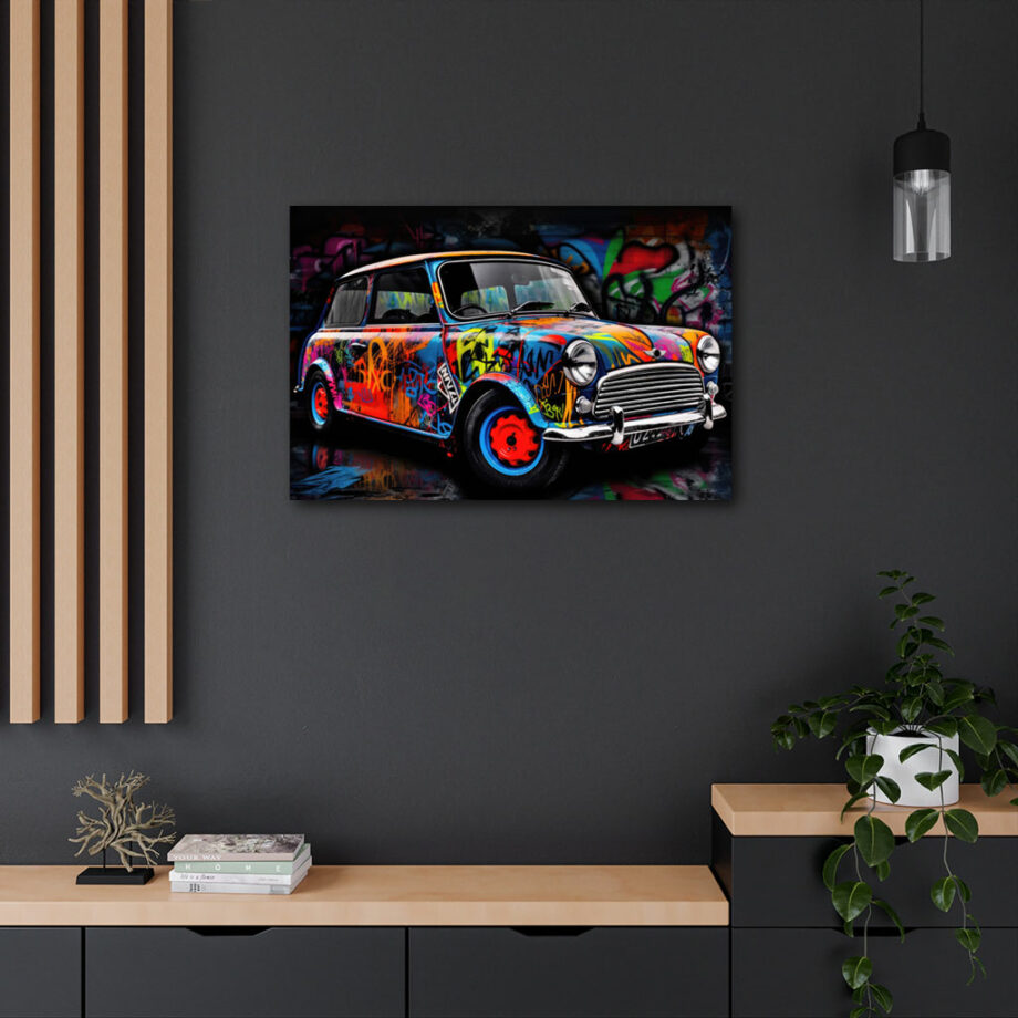 Painting “Psychedelic Drive The Mini Cooper’s Pop Art Revival” by Mateo Torres AAA 00142 04