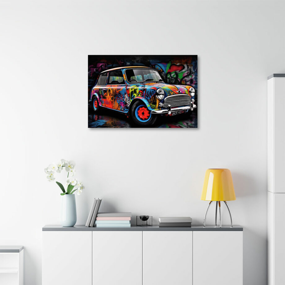 Painting “Psychedelic Drive The Mini Cooper’s Pop Art Revival” by Mateo Torres AAA 00142 05