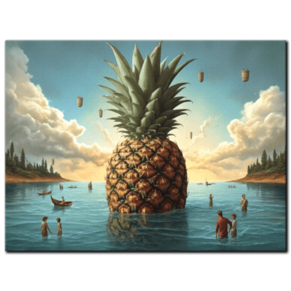 Painting “The Pineapple Voyage Oceanic Whimsy” by Luka Novak AAA 00210 01