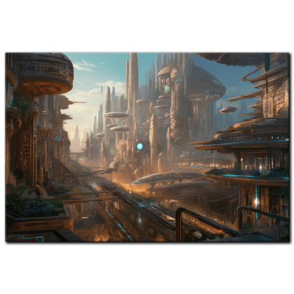 Painting “Tomorrow’s Eden The Futuristic Metropolis” by Sofia Moretti AAA 00071 01