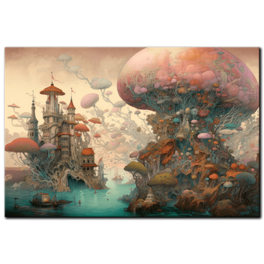 Painting “Underwater Fungal Kingdom” by Elise Blanchard AAA 00116 01