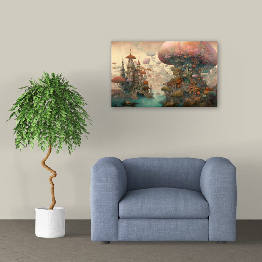 Painting “Underwater Fungal Kingdom” by Elise Blanchard AAA 00116 02