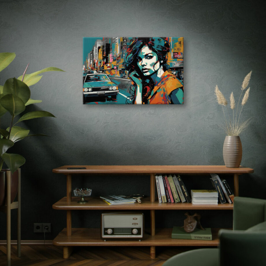 Painting “Urban Elegance The Abstract Lady’s Cityscape” by Mateo Torres AAA 00135 06
