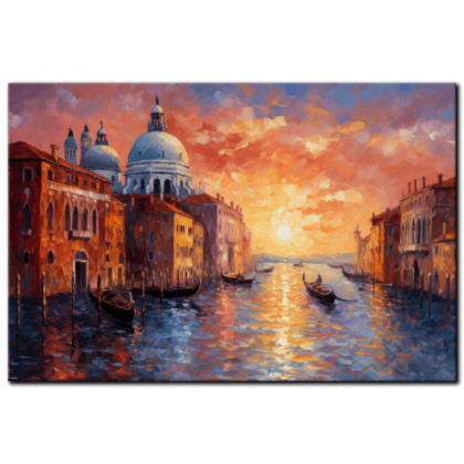 Painting “Venetian Hues A Dusk Symphony” by Sofia Moretti AAA 00049 01