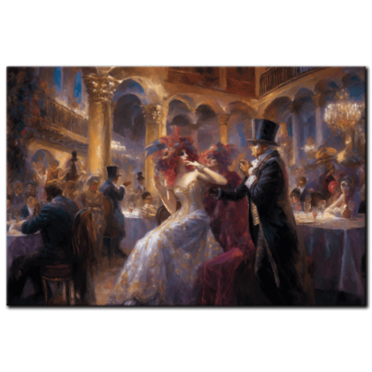 Painting “Victorian Rhapsody Dance in the Hall of Mirrors” by Sofia Moretti AAA 00050 01